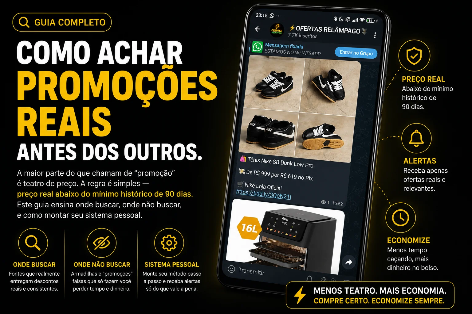 Como achar promoções reais — preço histórico e verificação