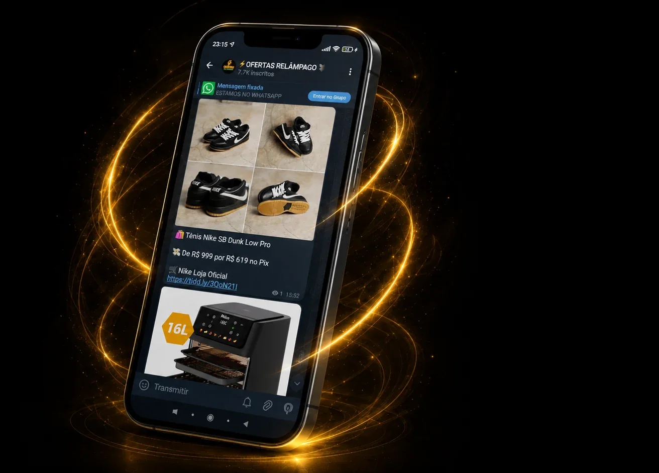 Ofertas Relâmpago — grupos de ofertas por categoria no WhatsApp e Telegram